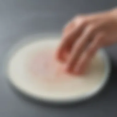 An agar plate being streaked with a bacterial inoculum for isolation