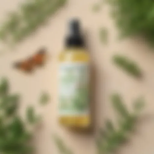 All-Natural Bug Repellent Spray Bottle with Fresh Herbs