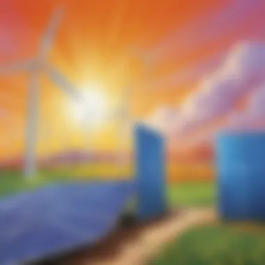 Unveiling the Innovation of Alternative Energy Illustration depicting the concept of alternative energy sources