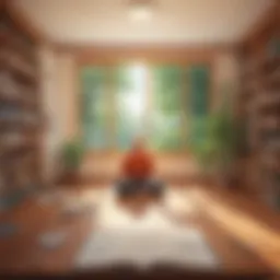 A serene study environment promoting mindfulness