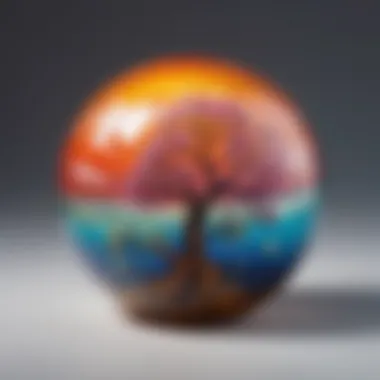 Artistic Glass Stress Ball for Mindful Meditation