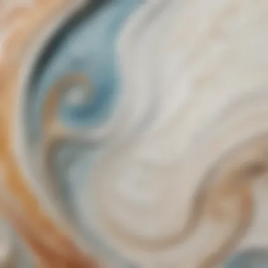 Artistic swirls on marble paper