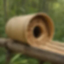 Bamboo tube bee shelter in natural habitat