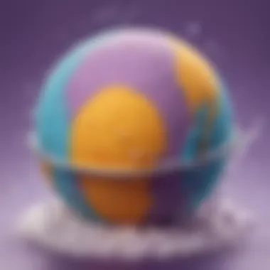The Science of Bath Bomb Reactions Artistic representation of the chemical reactions occurring in a bath bomb when added to water