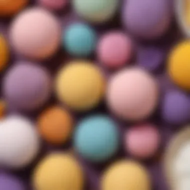 Close-up view of ingredients used in bath bomb formulation, highlighting natural elements