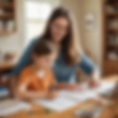 Parent and Child Working Together in Christian Homeschooling