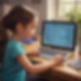 A child engaging with a coding game on a tablet