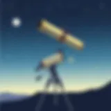 High-quality telescope set against a starry night