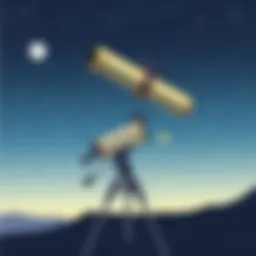 High-quality telescope set against a starry night