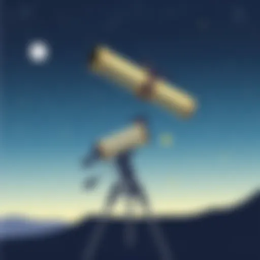 High-quality telescope set against a starry night