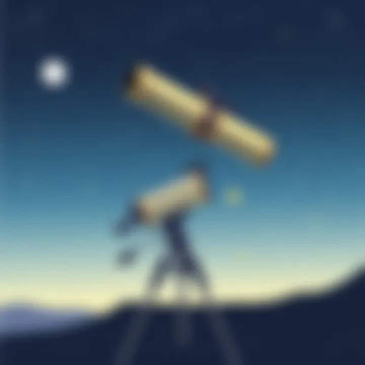 Premium Telescope for Night Observations High-quality telescope set against a starry night