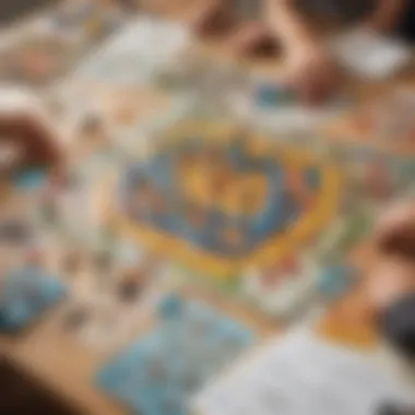 Strategizing with Engineering Educational Games A vibrant educational game focused on engineering principles, laid out on a table with players strategizing.