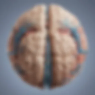 Interconnected Brain Hemispheres A detailed diagram showcasing brain hemispheric interactions
