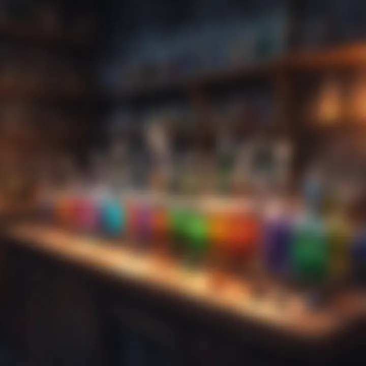 Bubbling Potions Display