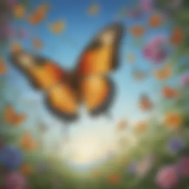 Flight of Freedom Butterfly Spreading Its Wings