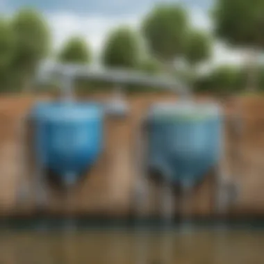 Comparison of water before and after carbon filtration