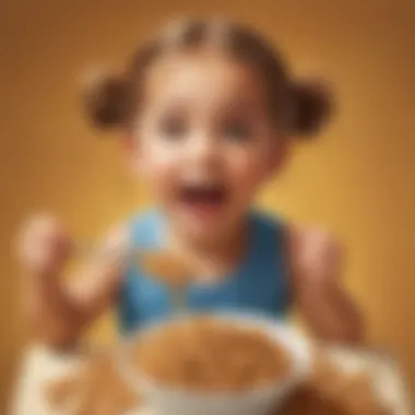 Child Eating Iron-Rich Cheerios