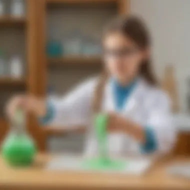 Child Conducting Slime Experiment