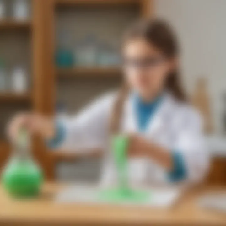 Child Conducting Slime Experiment