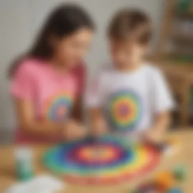 Child Exploring Tie-Dye Art