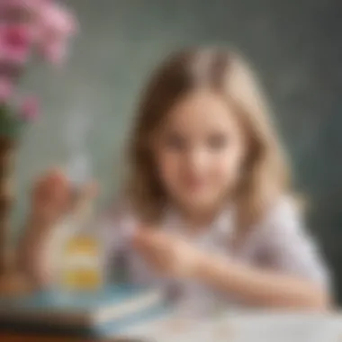 Child showcasing their unique scented perfume