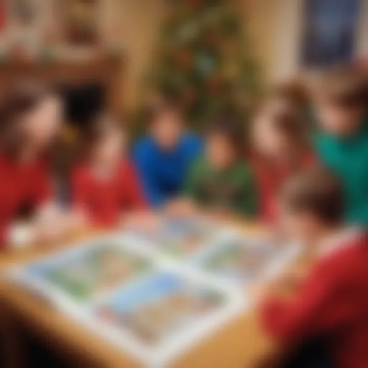 Children exploring interactive Christmas learning activities