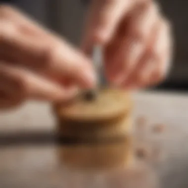 Penny being gently scrubbed with soft brush