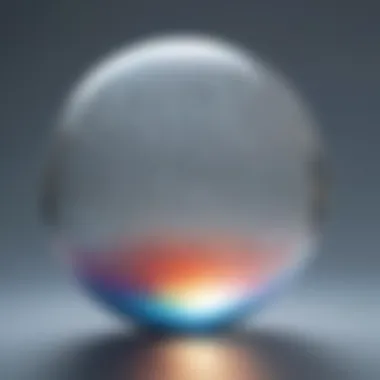 Translucent plastic sphere with refracted light