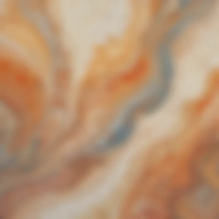 Marbled paper texture close-up