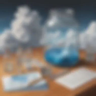 Necessary Materials for the Experiment Materials laid out for the cloud experiment