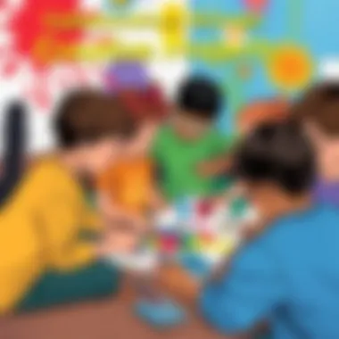 Collaboration Through Creative Projects Children engaged in a collaborative art project