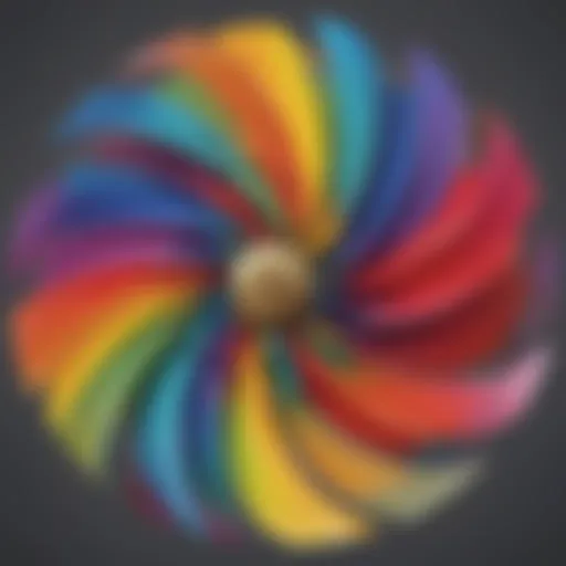 Colorful Spinner in Motion