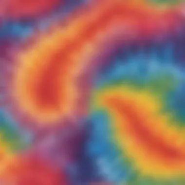 Artistic Tie-Dye Creations Unfolding Colorful tie-dye patterns in progress