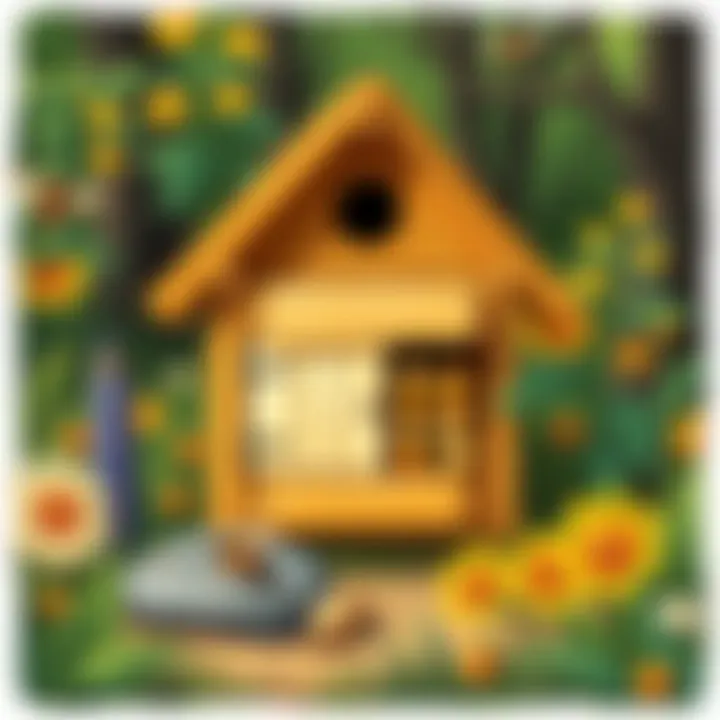 Bee House in a Natural Habitat Completed bee house set in a natural garden environment