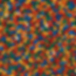 Colorful LEGO bricks arranged creatively