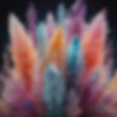 Captivating Crystal Growth Experiment Growing crystals in a vibrant display