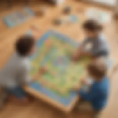 Parent and child bonding over a cooperative board game