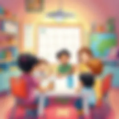 Interactive Learning Environment Children participating in group activities