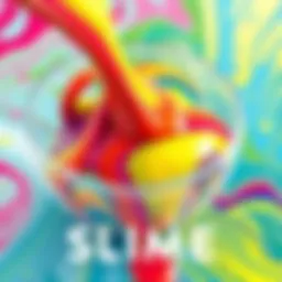 Colorful slime in a bowl