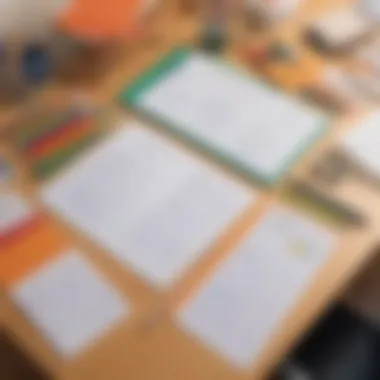 A well-organized desk featuring an assignment sheet and educational materials