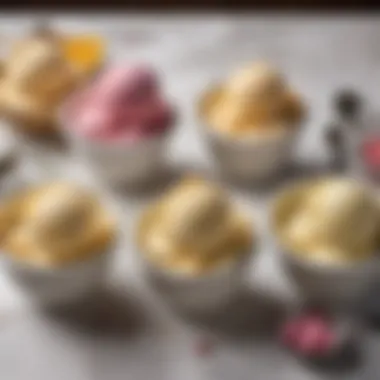 The final product of homemade ice cream served in bowls