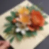 Elegant floral pop-up card design