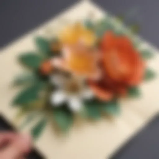 Elegant floral pop-up card design