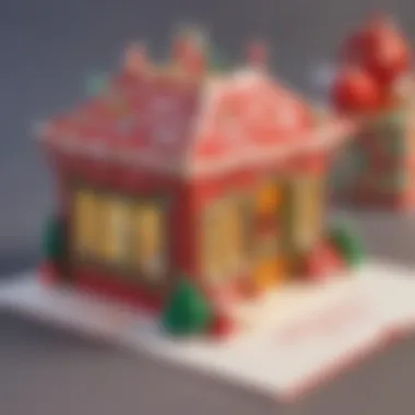 Holiday-inspired festive pop-up card