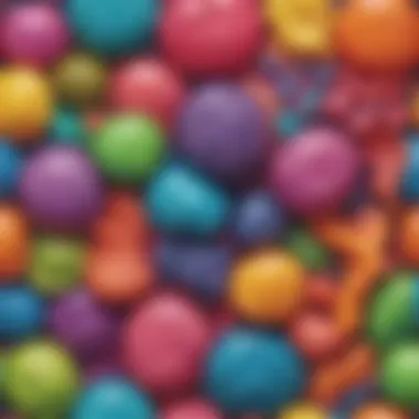 A Vibrant Array of Slime Textures Colorful slime creations in various textures