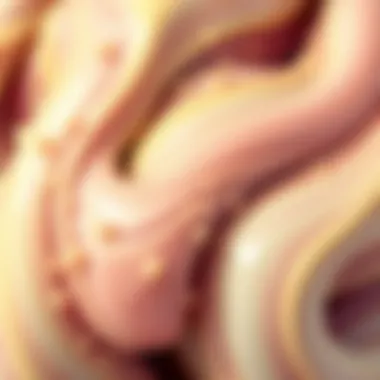 Close-up of textured slime showcasing its unique properties