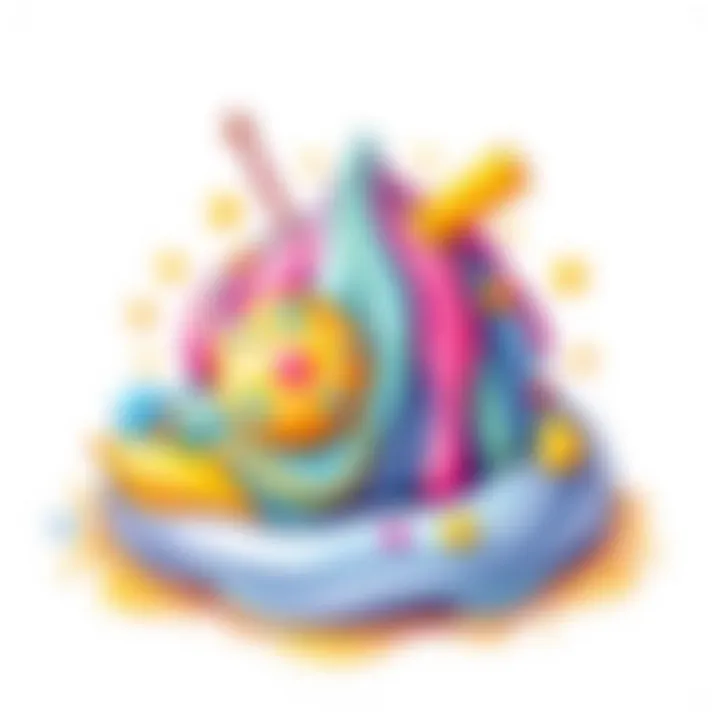 Creative customization of slime with various add-ins