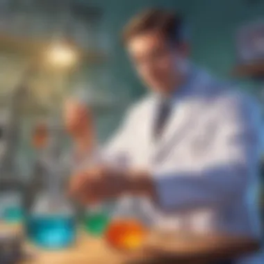 Scientist Experimenting in Lab