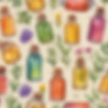 A collection of essential oils and their aromatic properties