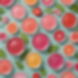 Brightly colored natural ingredients for lip gloss